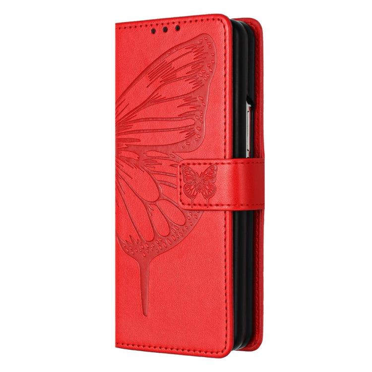 Embossed Butterfly Leather Phone Case, For Samsung Galaxy Z Fold3 5G, For Samsung Galaxy Z Fold4
