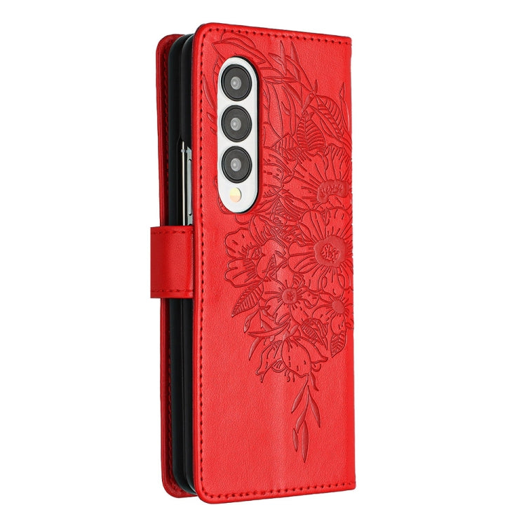Embossed Butterfly Leather Phone Case, For Samsung Galaxy Z Fold3 5G, For Samsung Galaxy Z Fold4