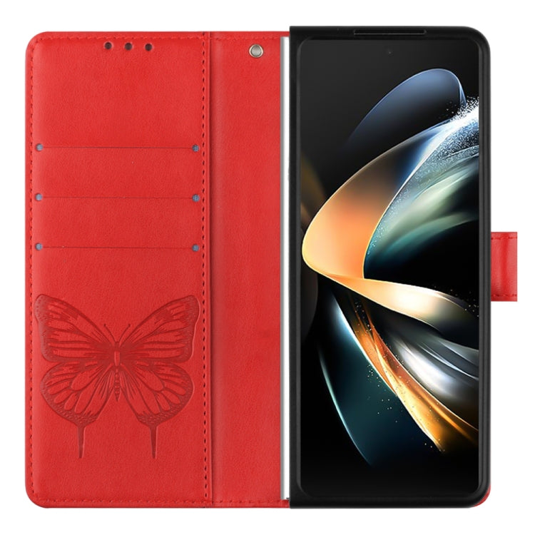 Embossed Butterfly Leather Phone Case, For Samsung Galaxy Z Fold3 5G, For Samsung Galaxy Z Fold4