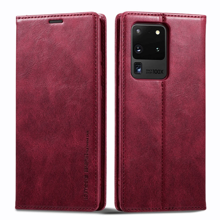 LC.IMEEKE RFID Anti-theft Leather Phone Case, For Samsung Galaxy S20 Ultra, For Samsung Galaxy S21 Ultra 5G