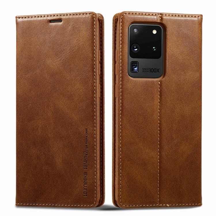 LC.IMEEKE RFID Anti-theft Leather Phone Case, For Samsung Galaxy S20 Ultra, For Samsung Galaxy S21 Ultra 5G