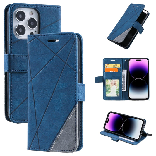 Skin Feel Splicing Leather Phone Case, For iPhone 14 Pro Max, For iPhone 14 Pro, For iPhone 14, For iPhone 14 Plus, For Samsung Galaxy A23 4G, For Realme C21Y, For Realme C31, For Realme C35, For vivo Y21 2021 / Y33s