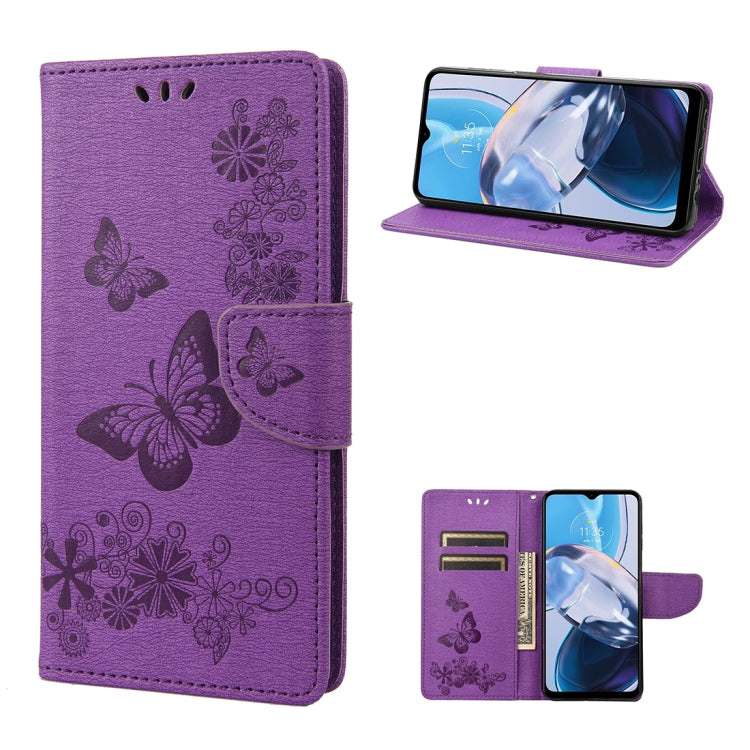 Butterfly Embossed Horizontal Flip Leather Phone Case, For Samsung Galaxy A23e / A23s, For Motorola Moto E22 / E22i, For Nothing Phone 1