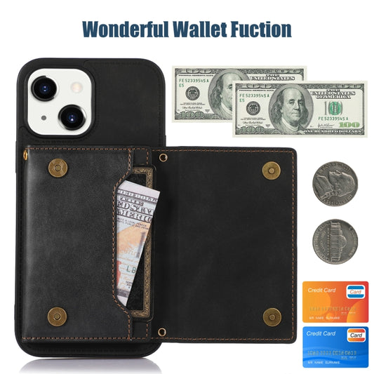 Three-fold RFID Leather Phone Case with Lanyard, For iPhone 13, For iPhone 13 Mini, For iPhone 13 Pro, For iPhone 13 Pro Max, For iPhone 14, For iPhone 14 Plus, For iPhone 14 Pro, For iPhone 14 Pro Max, For iPhone XR