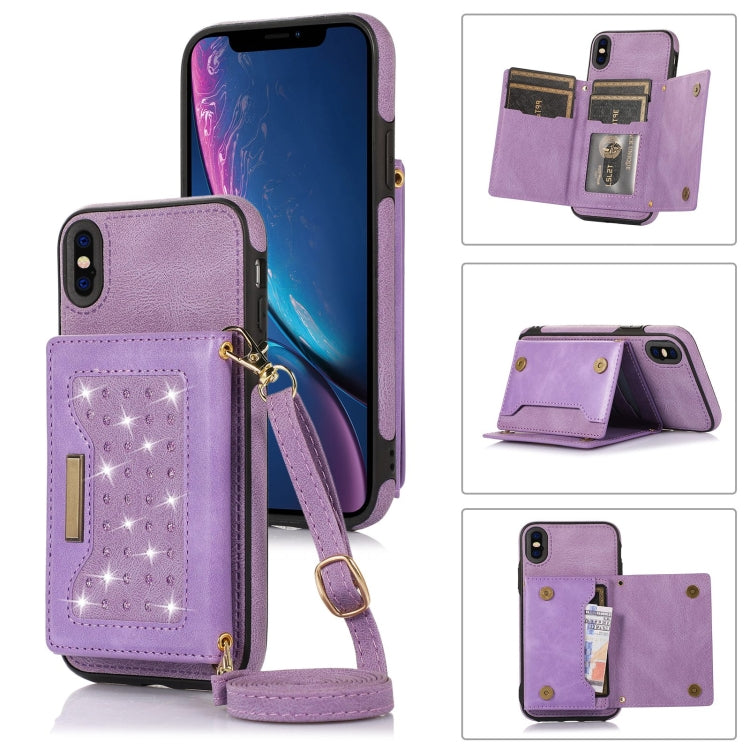 Three-fold RFID Leather Phone Case with Lanyard, For iPhone XS, For iPhone XS Max, For Samsung Galaxy A12, For Samsung Galaxy A13 4G/A13 5G, For Samsung Galaxy A51 4G, For Samsung Galaxy A53 5G, For Samsung Galaxy A52 5G/A52s 5G������������������������...