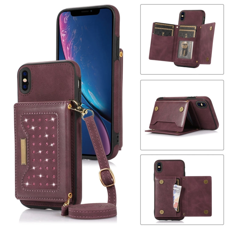 Three-fold RFID Leather Phone Case with Lanyard, For iPhone XS, For iPhone XS Max, For Samsung Galaxy A12, For Samsung Galaxy A13 4G/A13 5G, For Samsung Galaxy A51 4G, For Samsung Galaxy A53 5G, For Samsung Galaxy A52 5G/A52s 5G������������������������...