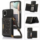 Three-fold RFID Leather Phone Case with Lanyard, For iPhone XS, For iPhone XS Max, For Samsung Galaxy A12, For Samsung Galaxy A13 4G/A13 5G, For Samsung Galaxy A51 4G, For Samsung Galaxy A53 5G, For Samsung Galaxy A52 5G/A52s 5G������������������������...