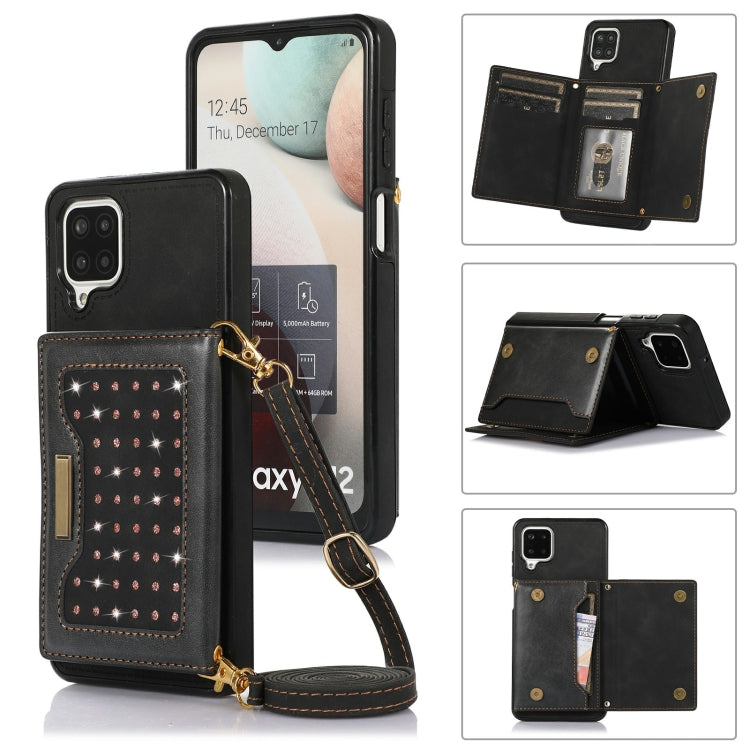 Three-fold RFID Leather Phone Case with Lanyard, For iPhone XS, For iPhone XS Max, For Samsung Galaxy A12, For Samsung Galaxy A13 4G/A13 5G, For Samsung Galaxy A51 4G, For Samsung Galaxy A53 5G, For Samsung Galaxy A52 5G/A52s 5G������������������������...