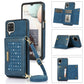 Three-fold RFID Leather Phone Case with Lanyard, For iPhone XS, For iPhone XS Max, For Samsung Galaxy A12, For Samsung Galaxy A13 4G/A13 5G, For Samsung Galaxy A51 4G, For Samsung Galaxy A53 5G, For Samsung Galaxy A52 5G/A52s 5G������������������������...