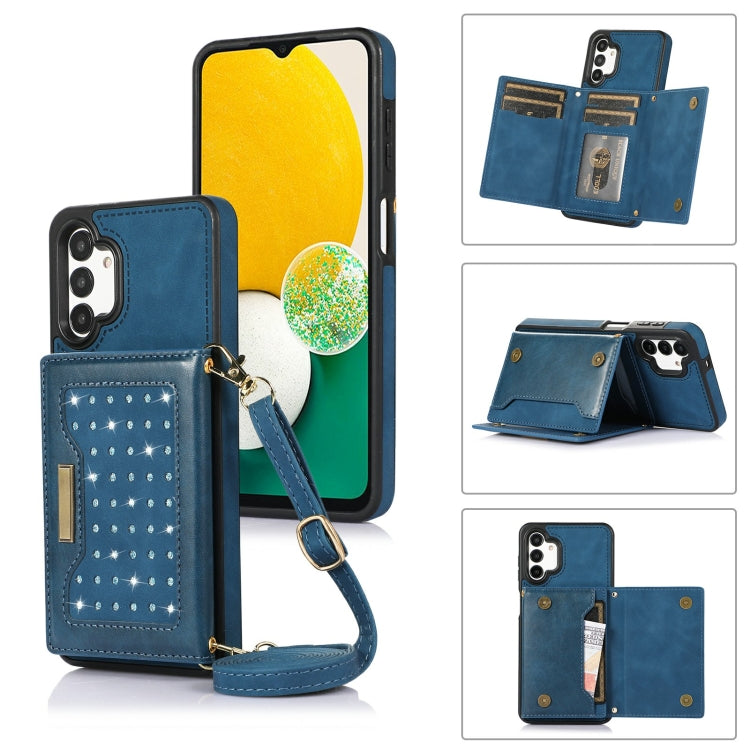 Three-fold RFID Leather Phone Case with Lanyard, For iPhone XS, For iPhone XS Max, For Samsung Galaxy A12, For Samsung Galaxy A13 4G/A13 5G, For Samsung Galaxy A51 4G, For Samsung Galaxy A53 5G, For Samsung Galaxy A52 5G/A52s 5G������������������������...