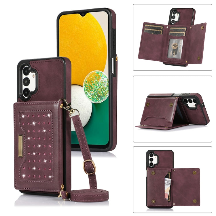 Three-fold RFID Leather Phone Case with Lanyard, For iPhone XS, For iPhone XS Max, For Samsung Galaxy A12, For Samsung Galaxy A13 4G/A13 5G, For Samsung Galaxy A51 4G, For Samsung Galaxy A53 5G, For Samsung Galaxy A52 5G/A52s 5G������������������������...