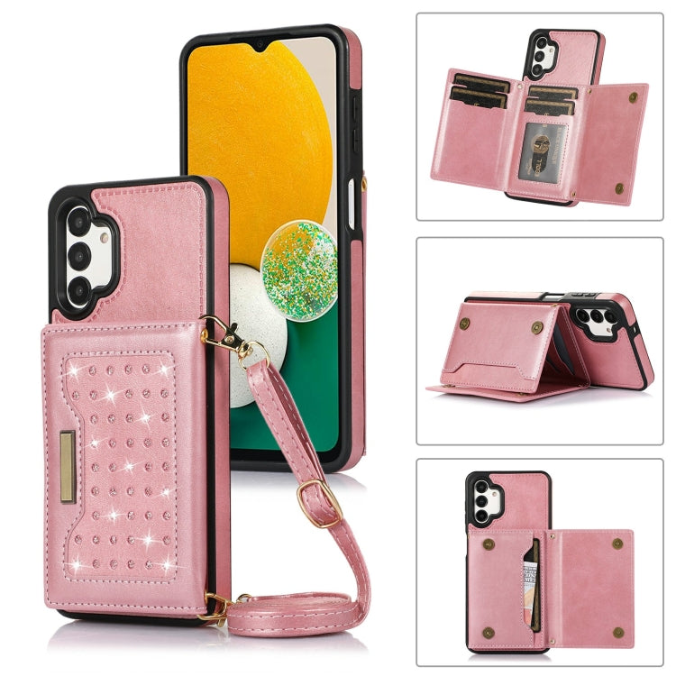 Three-fold RFID Leather Phone Case with Lanyard, For iPhone XS, For iPhone XS Max, For Samsung Galaxy A12, For Samsung Galaxy A13 4G/A13 5G, For Samsung Galaxy A51 4G, For Samsung Galaxy A53 5G, For Samsung Galaxy A52 5G/A52s 5G������������������������...