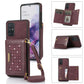 Three-fold RFID Leather Phone Case with Lanyard, For iPhone XS, For iPhone XS Max, For Samsung Galaxy A12, For Samsung Galaxy A13 4G/A13 5G, For Samsung Galaxy A51 4G, For Samsung Galaxy A53 5G, For Samsung Galaxy A52 5G/A52s 5G������������������������...