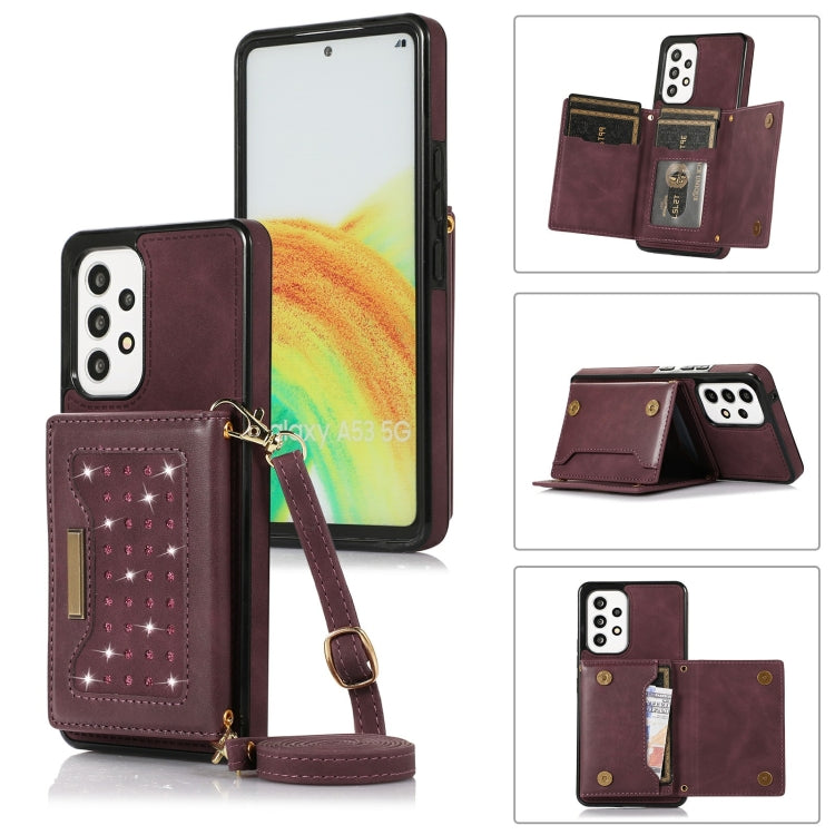 Three-fold RFID Leather Phone Case with Lanyard, For iPhone XS, For iPhone XS Max, For Samsung Galaxy A12, For Samsung Galaxy A13 4G/A13 5G, For Samsung Galaxy A51 4G, For Samsung Galaxy A53 5G, For Samsung Galaxy A52 5G/A52s 5G������������������������...