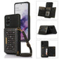 Three-fold RFID Leather Phone Case with Lanyard, For Samsung Galaxy Note20 Ultra, For Samsung Galaxy S20, For Samsung Galaxy S20+, For Samsung Galaxy S20 FE, For Samsung Galaxy S21, For Samsung Galaxy S22, For Samsung Galaxy S21 Ultra������������������...