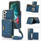 Three-fold RFID Leather Phone Case with Lanyard, For Samsung Galaxy Note20 Ultra, For Samsung Galaxy S20, For Samsung Galaxy S20+, For Samsung Galaxy S20 FE, For Samsung Galaxy S21, For Samsung Galaxy S22, For Samsung Galaxy S21 Ultra������������������...