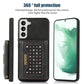 Three-fold RFID Leather Phone Case with Lanyard, For Samsung Galaxy S21 FE, For Samsung Galaxy S22 Ultra, For iPhone 12 Pro