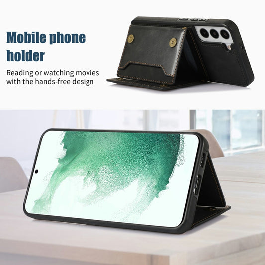 Three-fold RFID Leather Phone Case with Lanyard, For Samsung Galaxy S21 FE, For Samsung Galaxy S22 Ultra, For iPhone 12 Pro