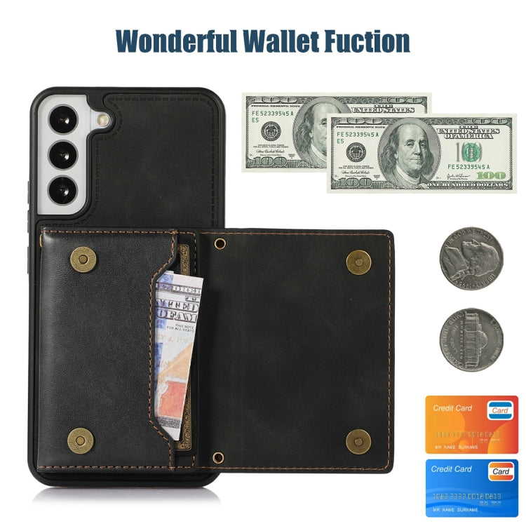 Three-fold RFID Leather Phone Case with Lanyard, For Samsung Galaxy S21 FE, For Samsung Galaxy S22 Ultra, For iPhone 12 Pro