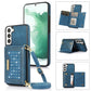 Three-fold RFID Leather Phone Case with Lanyard, For Samsung Galaxy S21 FE, For Samsung Galaxy S22 Ultra, For iPhone 12 Pro