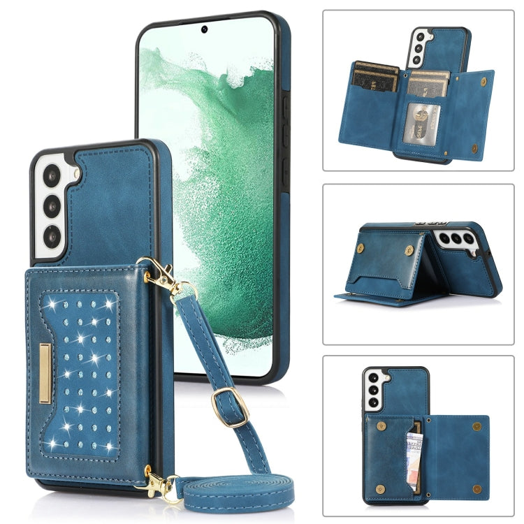 Three-fold RFID Leather Phone Case with Lanyard, For Samsung Galaxy S21 FE, For Samsung Galaxy S22 Ultra, For iPhone 12 Pro
