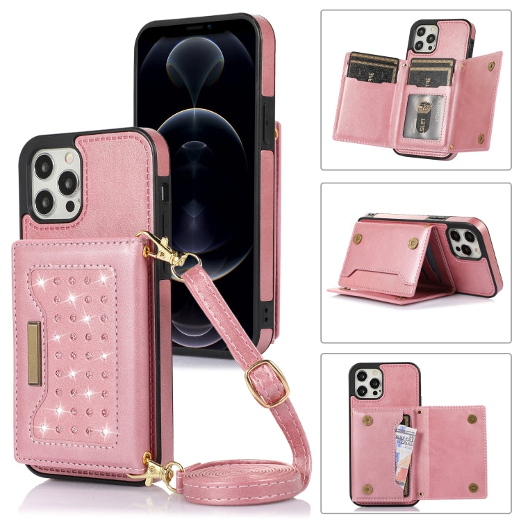 Three-fold RFID Leather Phone Case with Lanyard, For Samsung Galaxy S21 FE, For Samsung Galaxy S22 Ultra, For iPhone 12 Pro