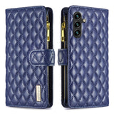 Diamond Lattice Zipper Wallet Leather Flip Phone Case, For OPPO A17, For Samsung Galaxy A14 5G, For Samsung Galaxy S23+ 5G, For Samsung Galaxy S23 Ultra 5G, For Samsung Galaxy S23 5G, For Xiaomi 12T / 12T Pro / Redmi K50 Ultra