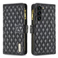 Diamond Lattice Zipper Wallet Leather Flip Phone Case, For OPPO A17, For Samsung Galaxy A14 5G, For Samsung Galaxy S23+ 5G, For Samsung Galaxy S23 Ultra 5G, For Samsung Galaxy S23 5G, For Xiaomi 12T / 12T Pro / Redmi K50 Ultra
