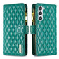 Diamond Lattice Zipper Wallet Leather Flip Phone Case, For OPPO A17, For Samsung Galaxy A14 5G, For Samsung Galaxy S23+ 5G, For Samsung Galaxy S23 Ultra 5G, For Samsung Galaxy S23 5G, For Xiaomi 12T / 12T Pro / Redmi K50 Ultra