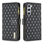 Diamond Lattice Zipper Wallet Leather Flip Phone Case, For OPPO A17, For Samsung Galaxy A14 5G, For Samsung Galaxy S23+ 5G, For Samsung Galaxy S23 Ultra 5G, For Samsung Galaxy S23 5G, For Xiaomi 12T / 12T Pro / Redmi K50 Ultra
