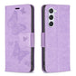 Embossing Two Butterflies Pattern Leather Case