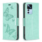 Embossing Two Butterflies Pattern Leather Case