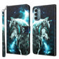 3D Painting Pattern TPU + PU Phone Case