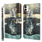 3D Painting Pattern TPU + PU Phone Case