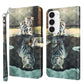 3D Painting Pattern TPU + PU Phone Case