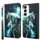 3D Painting Pattern TPU + PU Phone Case