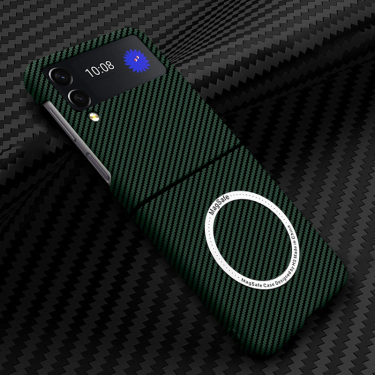 Carbon Fiber Texture MagSafe Magnetic Phone Case, For Samsung Galaxy Z Fold4 5G, For Samsung Galaxy Z Fold3 5G, For Samsung Galaxy Z Flip4 5G, For Samsung Galaxy Z Flip3 5G