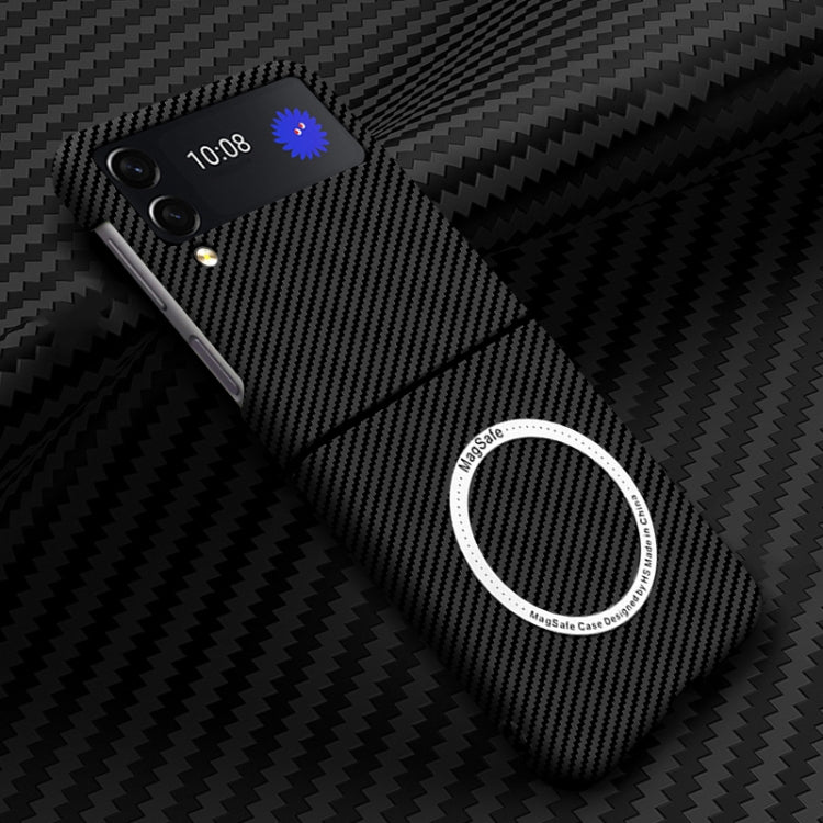 Carbon Fiber Texture MagSafe Magnetic Phone Case, For Samsung Galaxy Z Fold4 5G, For Samsung Galaxy Z Fold3 5G, For Samsung Galaxy Z Flip4 5G, For Samsung Galaxy Z Flip3 5G