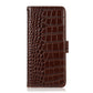 Crocodile Top Layer Cowhide Leather Phone Case, For Samsung Galaxy S23+ 5G, For Samsung Galaxy S23 Ultra 5G, For Samsung Galaxy S23 5G