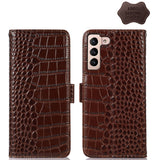 Crocodile Top Layer Cowhide Leather Phone Case, For Samsung Galaxy S23+ 5G, For Samsung Galaxy S23 Ultra 5G, For Samsung Galaxy S23 5G