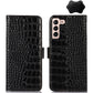 Crocodile Top Layer Cowhide Leather Phone Case, For Samsung Galaxy S23+ 5G, For Samsung Galaxy S23 Ultra 5G, For Samsung Galaxy S23 5G