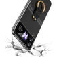 Electroplating Transparent Phone Case with Ring, For Samsung Galaxy Z Flip4 5G, For Samsung Galaxy Z Flip3 5G