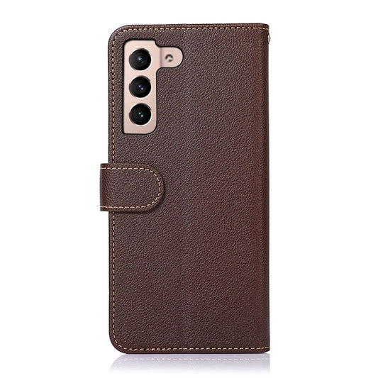 KHAZNEH Litchi Texture Leather RFID Phone Case, For Samsung Galaxy S23 5G, For Samsung Galaxy S23+ 5G, For Samsung Galaxy S23 ultra 5G