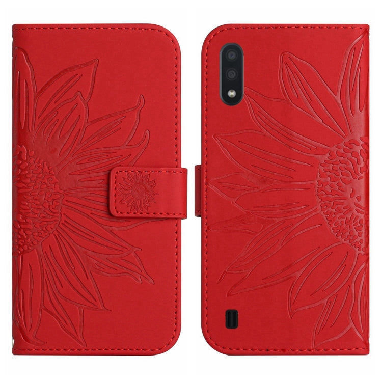 Skin Feel Sun Flower Pattern Flip Leather Phone Case, For Samsung Galaxy A01, For Samsung Galaxy A02S/F02S 164.3mm, For Samsung Galaxy A02 EU Edition/M02, For Samsung Galaxy A03 164mm