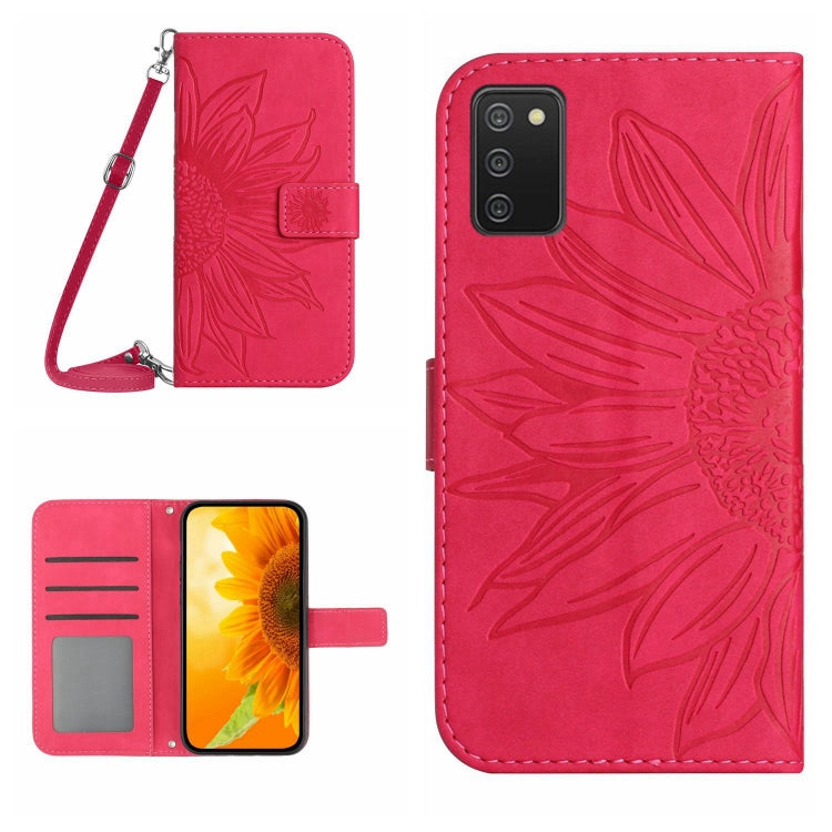 Skin Feel Sun Flower Pattern Flip Leather Phone Case, For Samsung Galaxy A01, For Samsung Galaxy A02S/F02S 164.3mm, For Samsung Galaxy A02 EU Edition/M02, For Samsung Galaxy A03 164mm