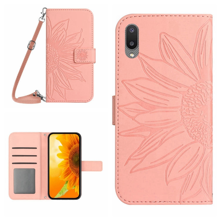 Skin Feel Sun Flower Pattern Flip Leather Phone Case, For Samsung Galaxy A01, For Samsung Galaxy A02S/F02S 164.3mm, For Samsung Galaxy A02 EU Edition/M02, For Samsung Galaxy A03 164mm