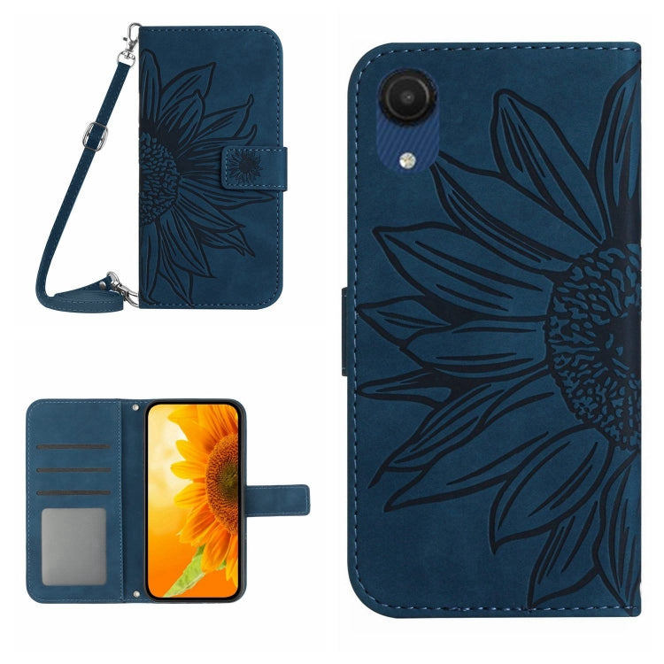 Skin Feel Sun Flower Pattern Flip Leather Phone Case, For Samsung Galaxy A03 166mm, For Samsung Galaxy A03 Core, For Samsung Galaxy A03S 165.85mm, For Samsung Galaxy A03S 166mm