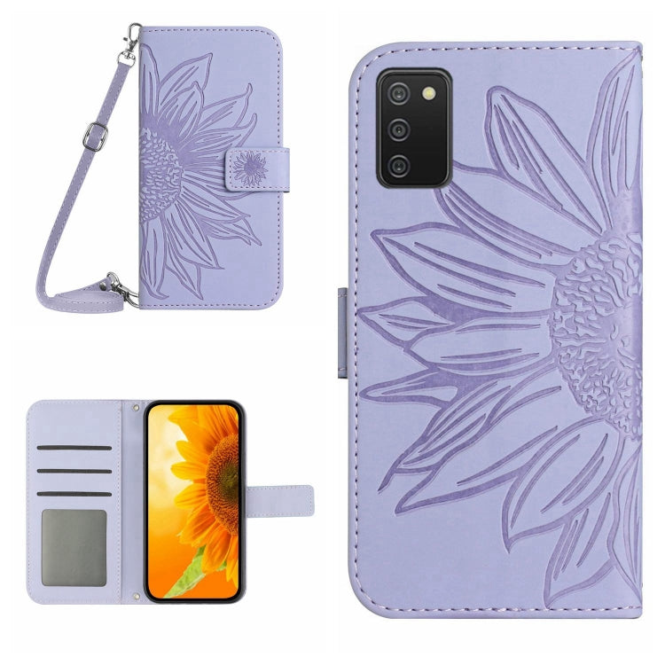 Skin Feel Sun Flower Pattern Flip Leather Phone Case, For Samsung Galaxy A03 166mm, For Samsung Galaxy A03 Core, For Samsung Galaxy A03S 165.85mm, For Samsung Galaxy A03S 166mm