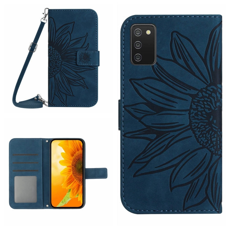 Skin Feel Sun Flower Pattern Flip Leather Phone Case, For Samsung Galaxy A03 166mm, For Samsung Galaxy A03 Core, For Samsung Galaxy A03S 165.85mm, For Samsung Galaxy A03S 166mm