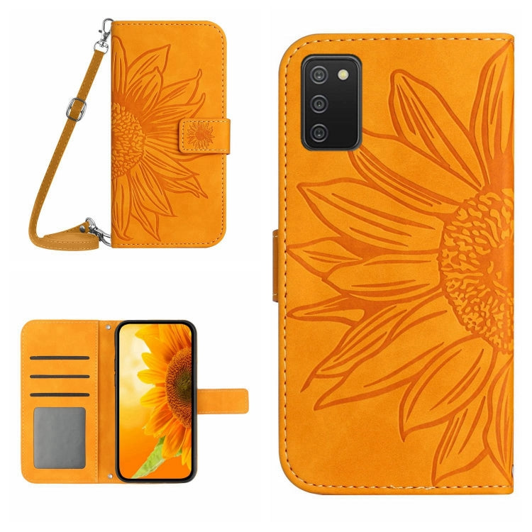 Skin Feel Sun Flower Pattern Flip Leather Phone Case, For Samsung Galaxy A03 166mm, For Samsung Galaxy A03 Core, For Samsung Galaxy A03S 165.85mm, For Samsung Galaxy A03S 166mm